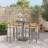 vidaXL 5 Piece Garden Grey Poly Rattan Solid Wood Acacia Outdoor Bar Set, 1 Table incl. 4 Chairs