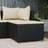 vidaXL Gartenhocker Mit Kissen Schwarz Poly Rattan