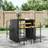 vidaXL barstole 4 stk. polyrattan og massivt