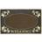 JVL Metallic Welcome Rectangular Door Mat Brown, Yellow, Gold, Black cm