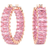 Swarovski Matrix Hoop Earrings - Rose Gold/Pink