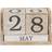 Juvale Wooden Perpetual Block Calendar Teachers Students