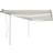 vidaXL Manual Retractable Awning with LED 4x3.5 m Cream