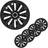 Proplus Hjulskyddset Fox Black 14 Tum 4 Stycken