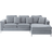 Beliani Left Hand Velvet Corner Sofa 3 Seater