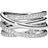 Pandora Sparkling & Polished Lines Ring - Silver/Transparent