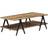 vidaXL 115x60x40 massivt Sofabord