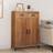 vidaXL brown Solid Pine Shoe Rack 110x110cm