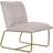 Dkd Home Decor Beige Golden Metal Armchair