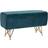 Dkd Home Decor Turquoise Metal Bench 90 x 31 x 47 cm Kitchen Chair