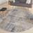 Nourison Large 160x160cm Rustic Textures RUS05 Abstract Circle Grey, Beige
