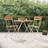 vidaXL Folding 3 Bistro Set, 1 Table incl. 2 Chairs