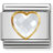 Nomination Composable Classic Multifaceted Heart Link Charm - Silver/Gold/White