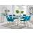 Furniturebox Blue Kylo Dining Set