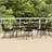 vidaXL 7 Piece Garden Poly Rattan Black/Brown Patio Dining Set, 1 Table incl. 6 Chairs