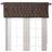 VCNY Home Valance Window Treatment with Rod Pocket Carmen Chocolate 60 x 20 in