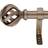 Decopolitan Side Curtain Rod Pair Alloy Steel Dark Bronze 12 to 20 Inches