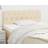 vidaXL 90x7x78/88 stof cremefarvet Sengegavl
