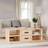 vidaXL 100x50x41 massivt Soffbord