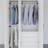 vidaXL Telescopic Rails Silver Garderobeskab 2stk