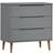 vidaXL Molde Grey Cabinet 80 x 40 x 80 cm Chest of Drawer 80x80cm