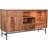 Dkd Home Decor Black Metal Brown Acacia Sideboard