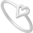 Aqua Dulce Heart Ring - Silver