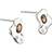 Aqua Dulce Petit Piercing Earrings - Silver/Brown