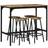 Homcom Counter Dining Set 109.9x50.2cm 5pcs