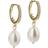 Aqua Dulce Darling Hoops - Gold/Transparent/Pearl