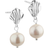 Aqua Dulce Hulda Stud Earrings - Silver/Pearl