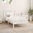 vidaXL Bed Frame with Headboard White