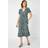 Roman Ditsy Floral Lace Detail Midi Dress