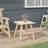 vidaXL 49x49x50 massivt Småbord