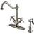 Kingston Brass KS1238TXBS French Country Mono Deck Mount Kitchen Fauce Brushed Nickel