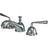 Kingston Brass KS3961ZL 8 in Widespread Bathroom Faucet Polished Chr Silver, Grey