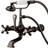 Kingston Brass CC547T5 Wall Mount Clawfoot Tub Filler Brown