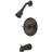 Kingston Brass KB2635EX Tub and Shower Faucet Oil Rubbed Bronze Brown