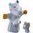 Haba Rhino Hand Puppet with Baby Calf