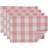 DII Pink White Reversible Gingham Buffalo Check Set Place Mat White, Pink, Multicolour (48.26x)