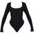 PrettyLittleThing Basic Scoop Neck Long Sleeve Bodysuit - Black