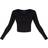 PrettyLittleThing Basic Blend Longline Long Sleeve Top - Black