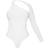 PrettyLittleThing One Shoulder Asymmetric Bodysuit - White