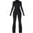 PrettyLittleThing Thumbhole Zip Detail Rib Jumpsuit - Black