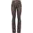 PrettyLittleThing Coated Denim Flares - Chocolate