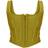 PrettyLittleThing Bandage Hook And Eye Structured Detail Dip Hem Corset - Olive