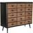 Dkd Home Decor Fir Black Chest of Drawer