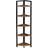 Vasagle Industrial Brown 5-Tier Corner Book Shelf