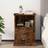 vidaXL Smoked Oak Cabinet 43 x 36 x 60 cm Bedside Table