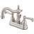 Kingston Brass KS1608FL 4 in Centerset Bathroom Faucet Brushed Nickel